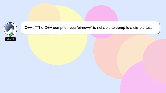 C++ : "The C++ compiler "/usr/bin/c++" is not able to compile a simple test program." When trying t смотреть онлайн
