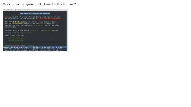 Unix & Linux: What is the font in this image? смотреть онлайн