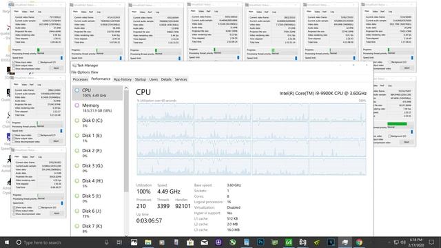 How many 8K resolution videos you can encode with i9 9900K 16 threads??? смотреть онлайн