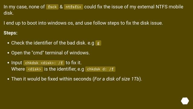fsck an ntfs drive in Linux смотреть онлайн