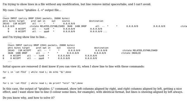 Unix & Linux: How to show lines without any modification? смотреть онлайн