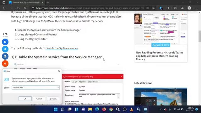 Service Host SysMain causing High CPU and Memory usage in Windows смотреть онлайн