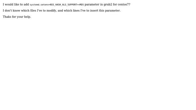 How to add systemd.setenv in GRUB2? смотреть онлайн