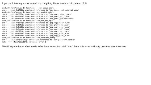 Unix & Linux: Linux kernel 4.16.2 won't compile смотреть онлайн