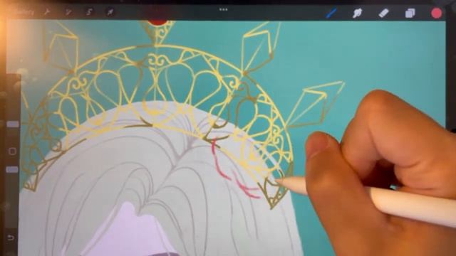 #Ipad Drawing/#Illustration/#Procreate/#Girl with Crown смотреть онлайн