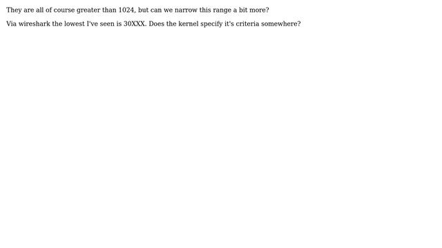 Which criteria is used by the linux kernel to pick udp source ports? смотреть онлайн