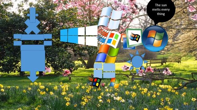 Windows vs the dragon vs Linux robot and Linux mint robot and Xubuntu смотреть онлайн