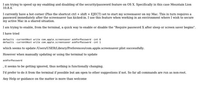 Unix & Linux: Enable/Disable OS X Screensaver Password Prompt (2 Solutions!!) смотреть онлайн