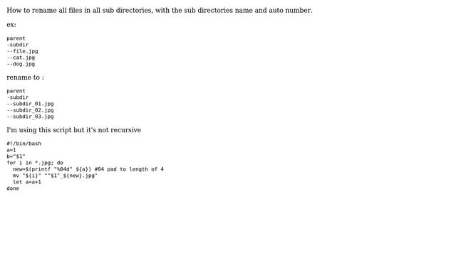 Unix & Linux: renaming all files in all sub directories (2 Solutions!!) смотреть онлайн