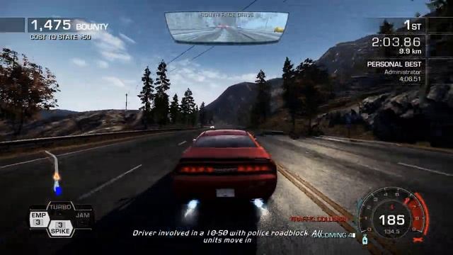 Need For Speed Hot Pursuit | Escape Lane | Dodge Challenger SRT8
