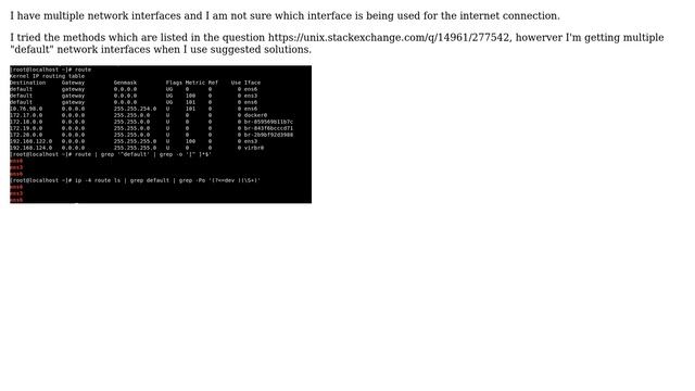 Unix & Linux: How to find out the interface which is being used for internet? смотреть онлайн