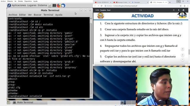 Empaquetado y desempaquetado de archivos en Fedora смотреть онлайн