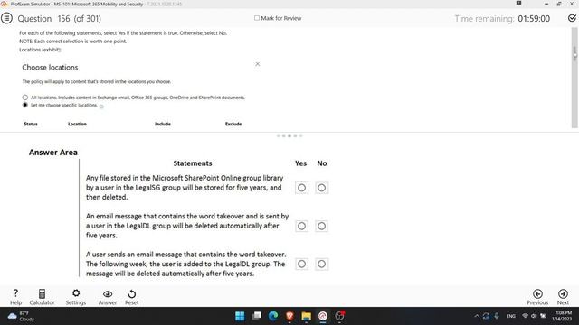 Microsoft 365 Mobility and Security (MS-101) - Exam Simulator смотреть онлайн