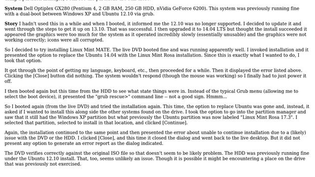 Linux-mint MATE installation failure смотреть онлайн