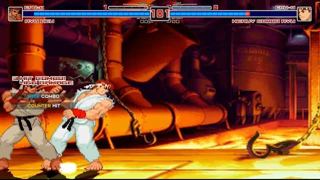 Ryu Dev vs Heavy Combo Ryu. Ryu-Verse! Street Fighter Mugen Multiverse смотреть онлайн