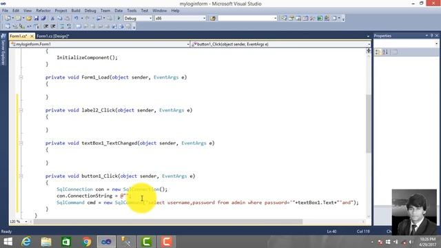 How to make login form in C# using window form. смотреть онлайн