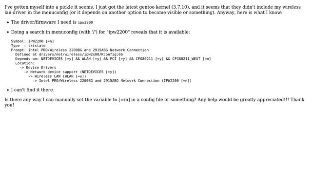 Intel Wifi card module not visible in linux menuconfig смотреть онлайн