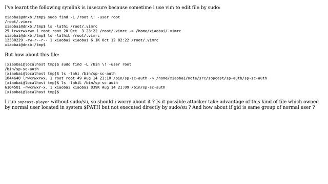 Attack scenario if files in /bin/ or /sbin/ owned by normal user but not invoked by sudo? смотреть онлайн