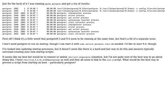 Unix & Linux: Stop a process from running on startup without removing it смотреть онлайн