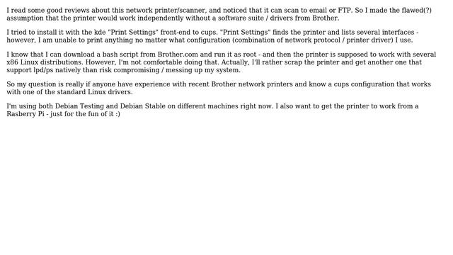 Is is possible to use Brother MFC-J5720DW with Linux? смотреть онлайн