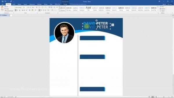 Resume Design in MS Word 2019, 2021, 2024 | Microsoft Word CV Design Tutorial For Beginners