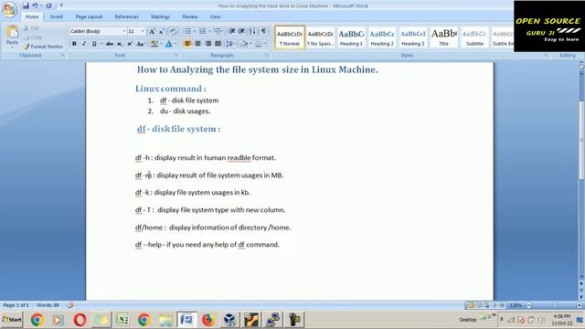 How to Analyzing the file system size in Linux Machine. смотреть онлайн