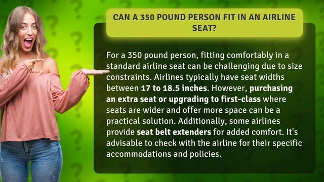 Can a 350 pound person fit in an airline seat? смотреть онлайн
