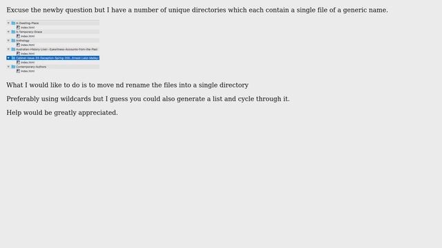Unix & Linux: Changing file names based on enclosing directory смотреть онлайн