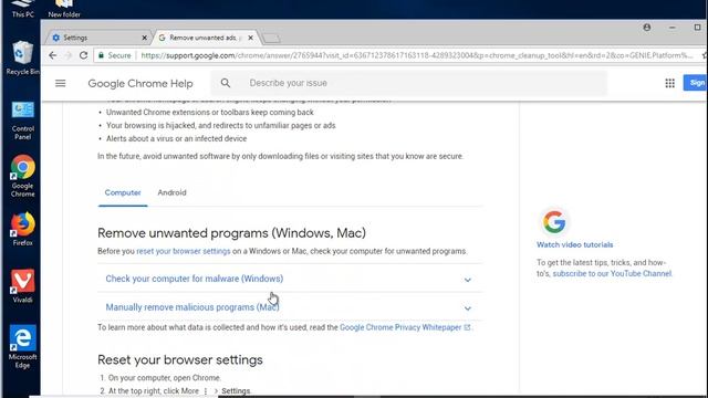 Do a quick malware scan in Chrome смотреть онлайн