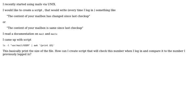 Unix & Linux: Checking for mails смотреть онлайн