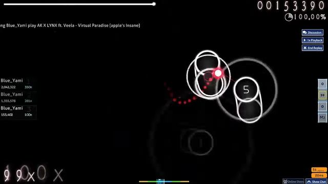 AK X LINX ft. Veela - Virtual Paradise [apple's Insane] S 99'41% FULL COMBO смотреть онлайн