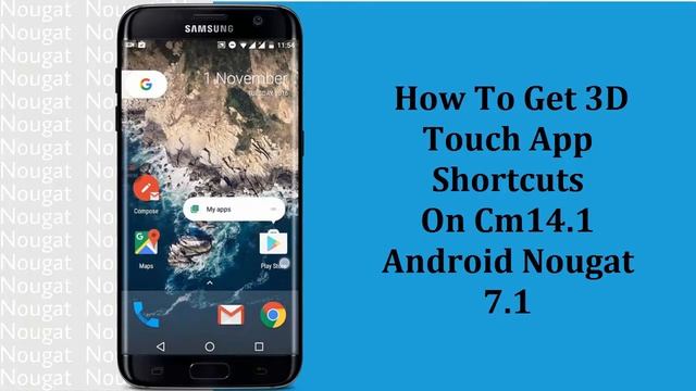How To Get 3D Touch App Shortcuts On Cm 14.1 Android Nougat 7.1 смотреть онлайн