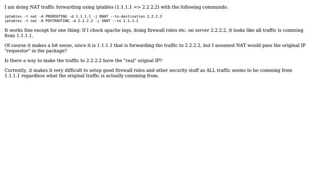DevOps & SysAdmins: Get IP of the "requestor" when doing iptables NAT смотреть онлайн