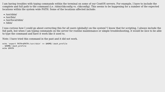 Broken PATH in CentOS 5.x смотреть онлайн