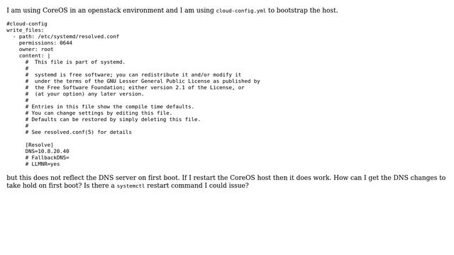 CoreOS/systemd does not respect changes to resolved.conf (2 Solutions!!) смотреть онлайн