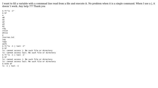 Unix & Linux: a command inside a variable (2 Solutions!!) смотреть онлайн