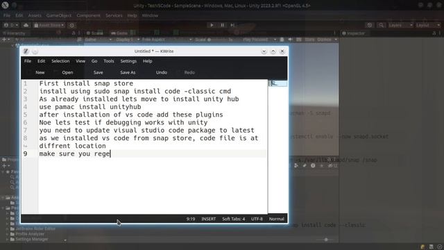 Unity and VS code setup on Manjiro Linux смотреть онлайн