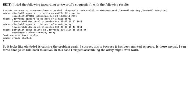 Unix & Linux: Missing mdadm raid5 array reassembles as raid0 after powerout (2 Solutions!!) смотреть онлайн