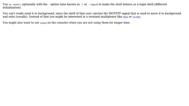 Unix & Linux: How to switch back and forth between users quickly on a single terminal? смотреть онлайн
