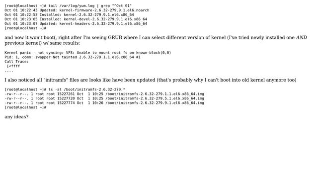 DevOps & SysAdmins: Scientific Linux won't boot after yum updates kernel смотреть онлайн