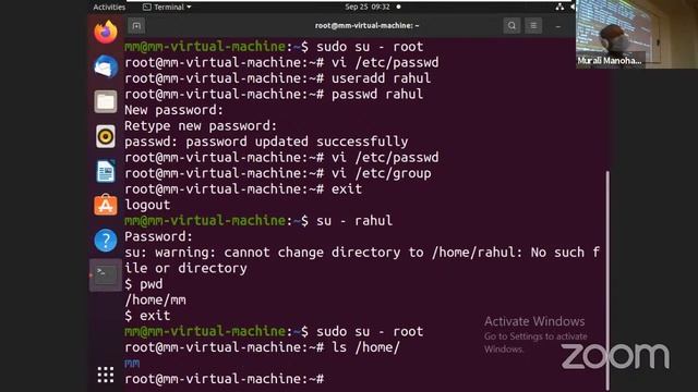 Linux - User Account BCA-AKU-2nd Sem-2020-2023, 25.9.2021 by Murali Sir - CIMAGE смотреть онлайн