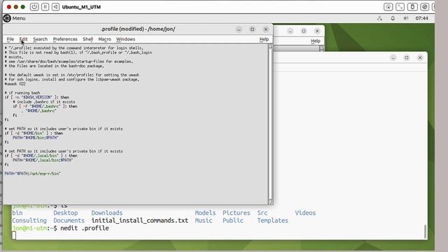 ESP r Linux scratch build and test session
