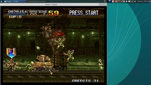 تشغيل لعبة MetalSlug - Linux GnGeo Level 4 Retro Gaming смотреть онлайн