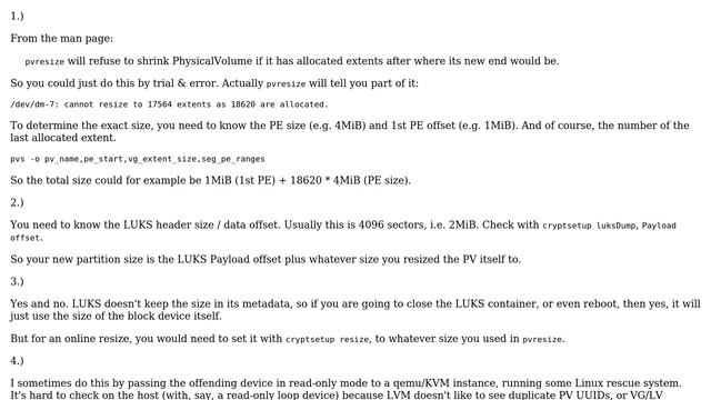 Unix & Linux: Maximally shrink LVM PV and LUKS container / partition (2 Solutions!!) смотреть онлайн
