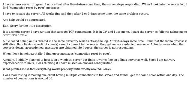 DevOps & SysAdmins: Ubuntu custom server after some time: Connection reset by peer смотреть онлайн