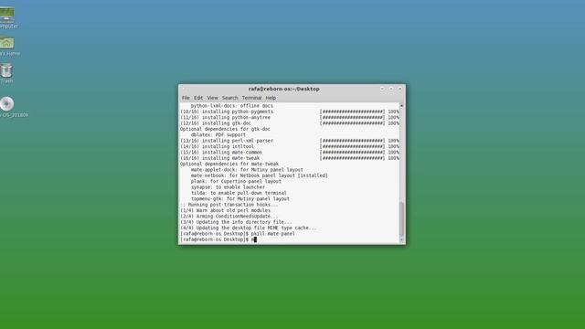 Reborn OS Mate Desktop T1709 English смотреть онлайн
