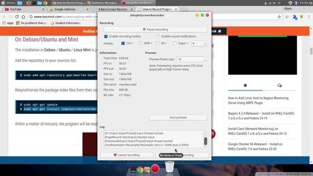 How to Record your Screen in Ubuntu/Debian/Linux Mint смотреть онлайн