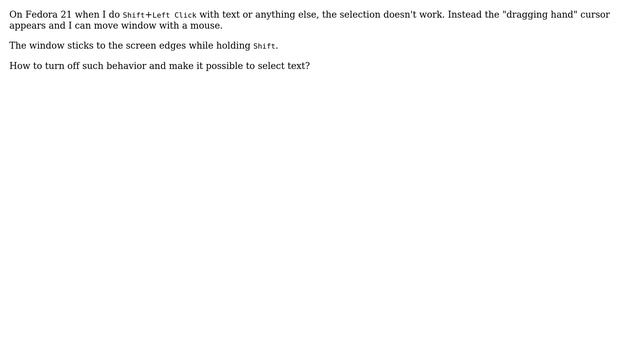 Can't multi-select with shift key on Fedora 21 смотреть онлайн