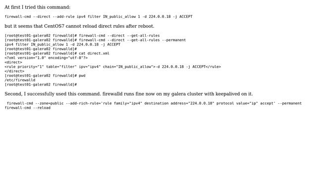 How do I enable/set multicast rules using firewalld in RHEL7 / CentOS 7? (4 Solutions!!) смотреть онлайн