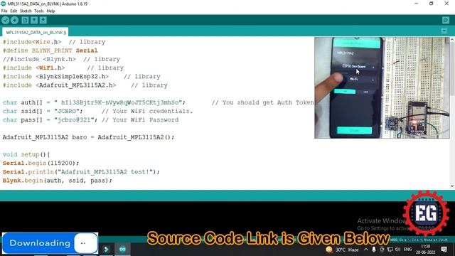 Display MPL3115 sensor data on Blynk app смотреть онлайн